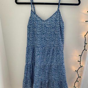 flower blue dress